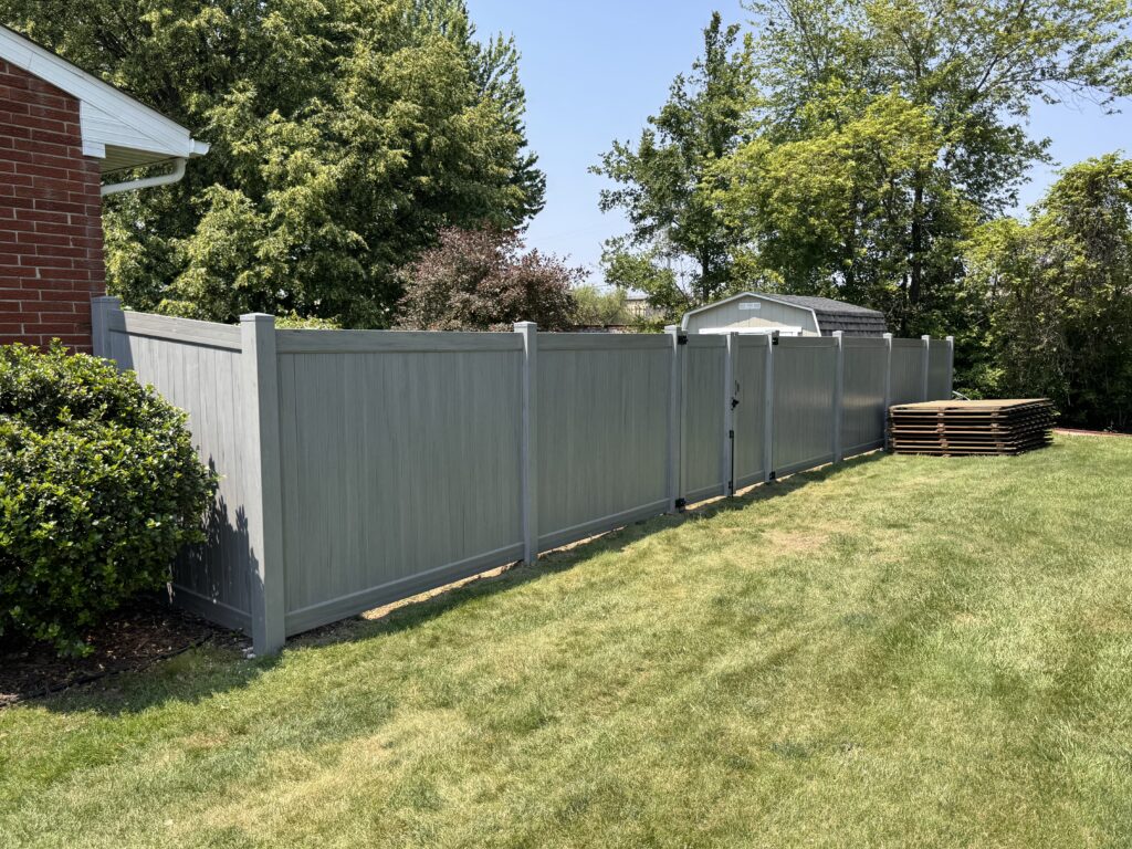 Gray Vinyl Fence